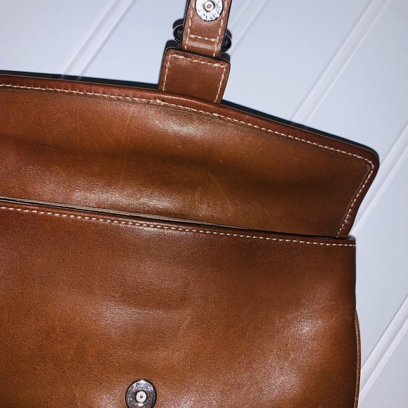 Coach Soft Brown Leather Wristlet - Picture 3 of 5